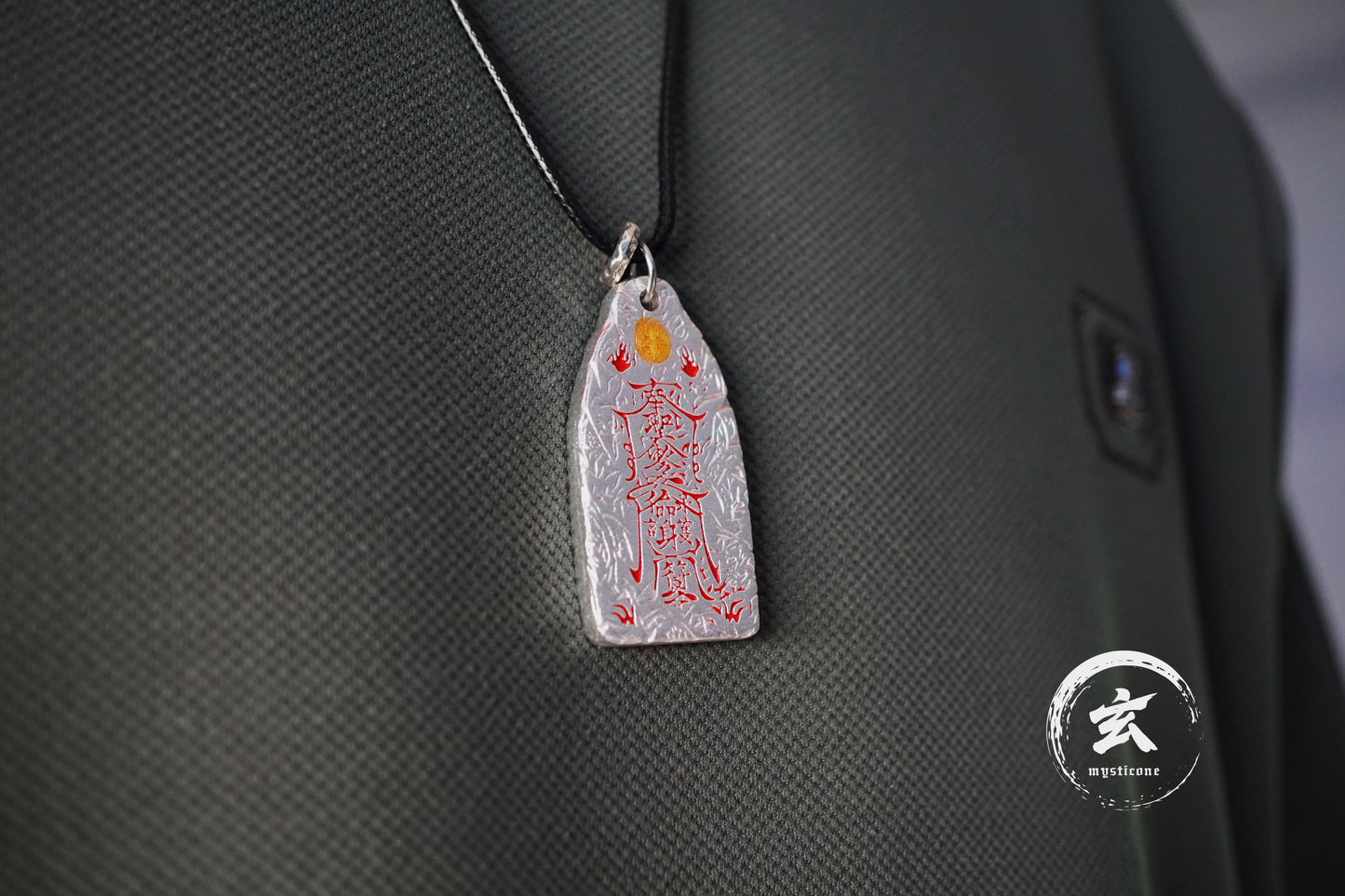 Traditional Chinese Taoist Silver Cinnabar Talisman for Peace & Protection - Trendsetters’ Pick