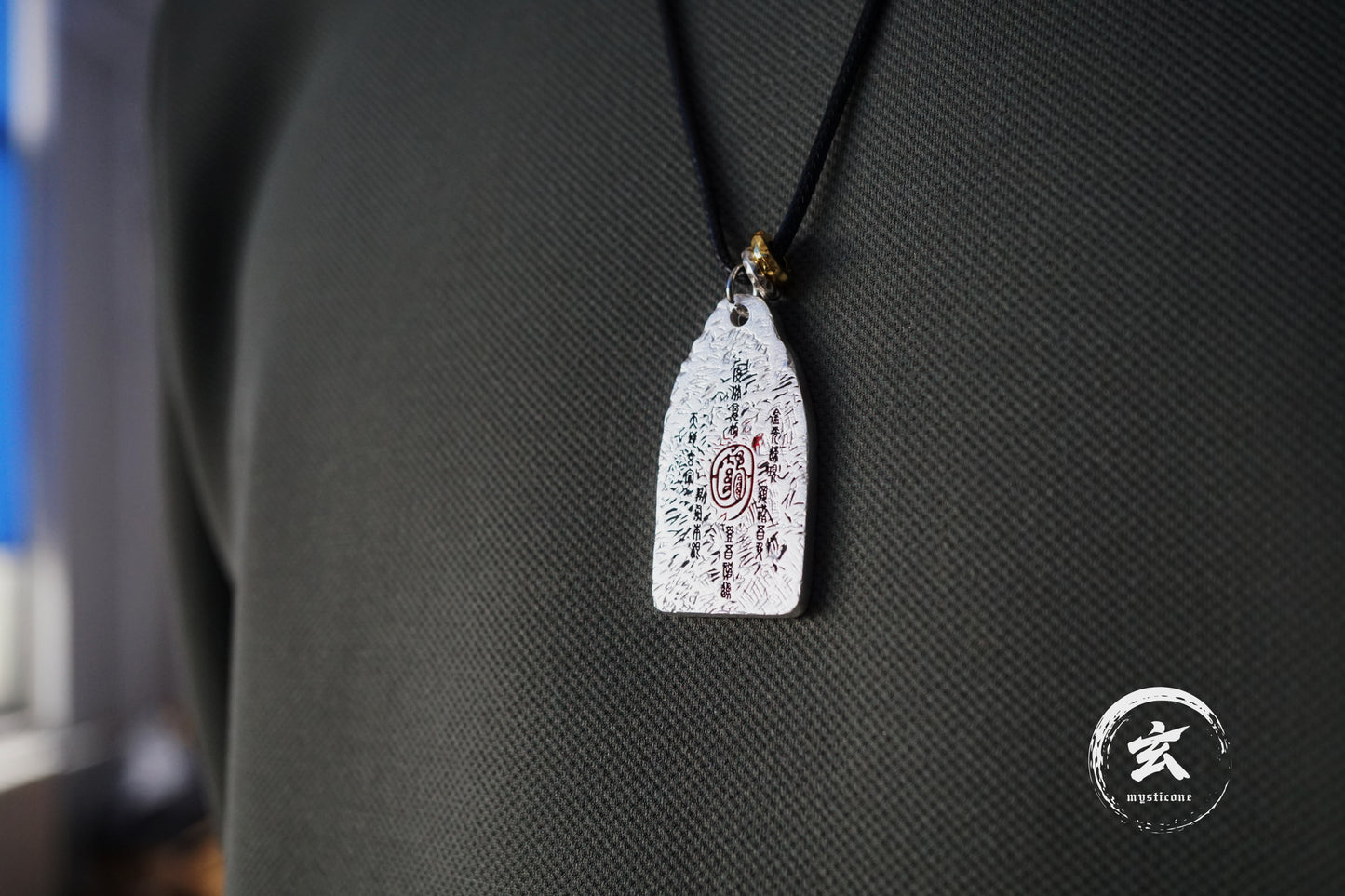 Traditional Chinese Taoist Silver Cinnabar Talisman for Peace & Protection - Trendsetters’ Pick